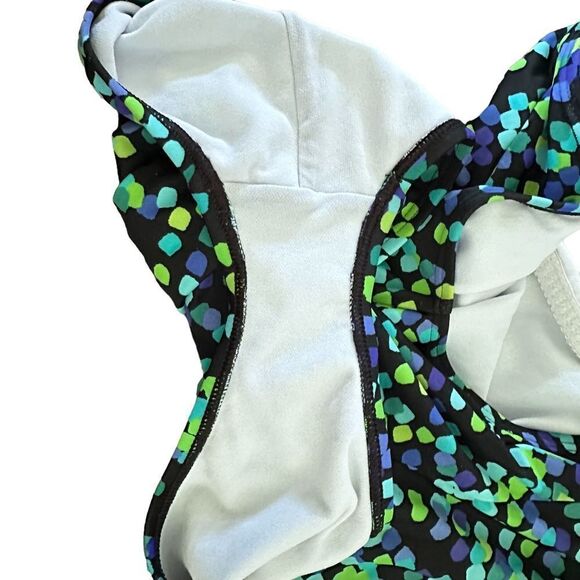 Green Speedo Full Piece Modest Sport Active Support One Piece Swimsuit - Picture 4 of 5